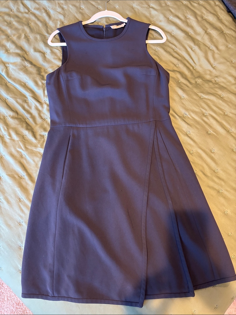 Tory Burch Sleeveless Navy Fit-and-Flare Dress FLAWED